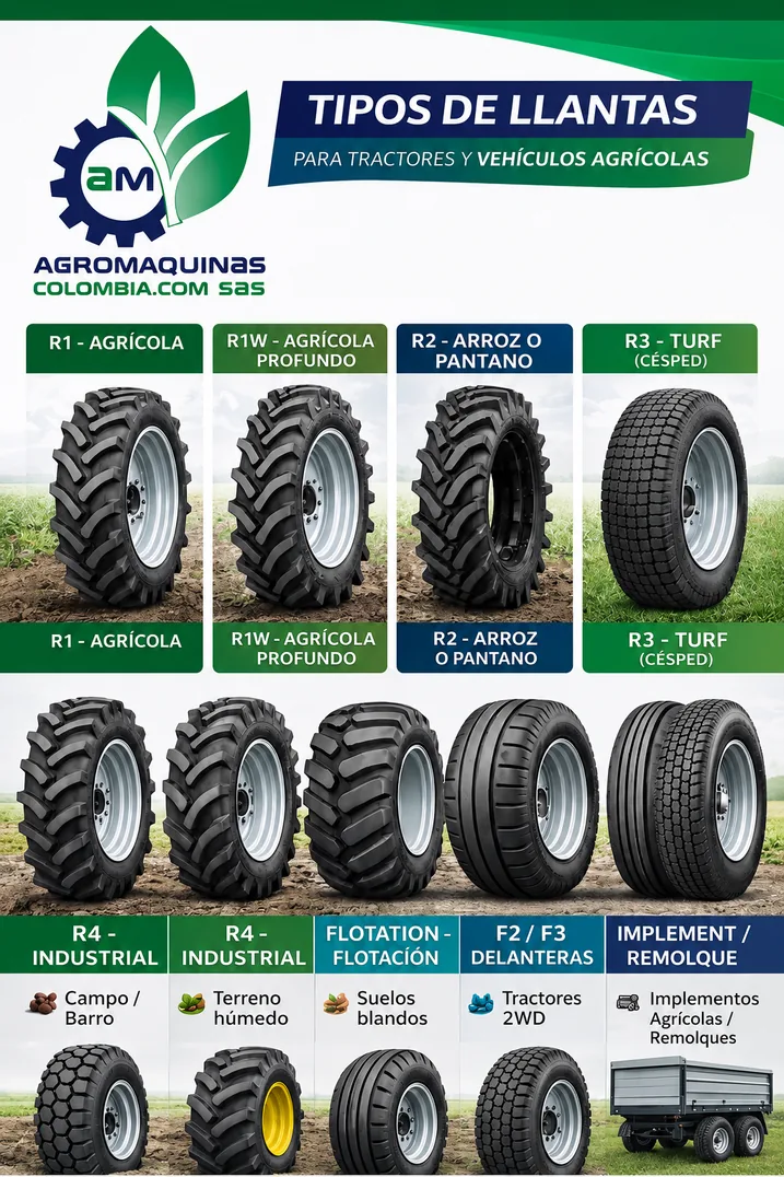 Tipos de llantas para tractores